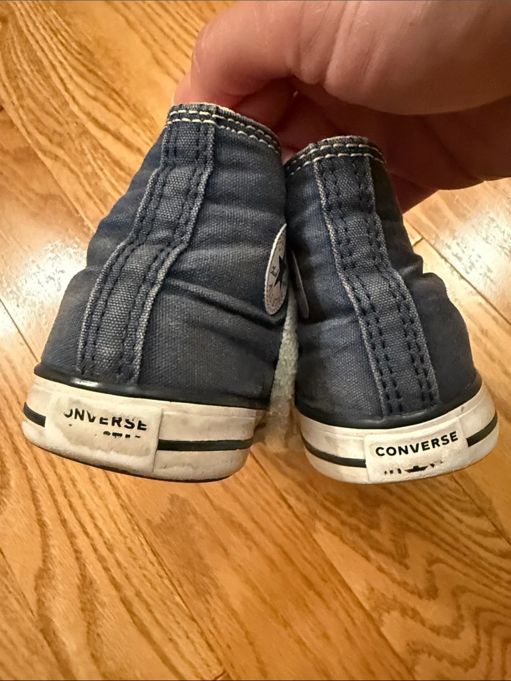 Kids Navy High-Top Canvas Sneakers - Converse